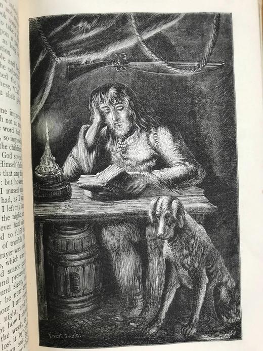 约19世纪后期 鲁宾逊漂流记 约10余幅插图 漆布精装32开 商品图8