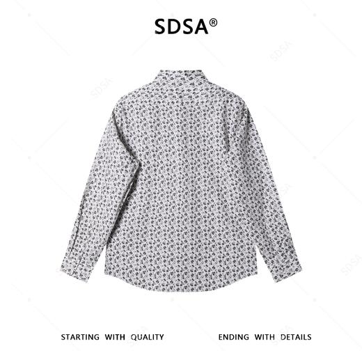 1553SDSA男士秋冬新款痞帅男装潮牌简约植物花卉长袖衬衫百搭舒适衬衣 商品图5