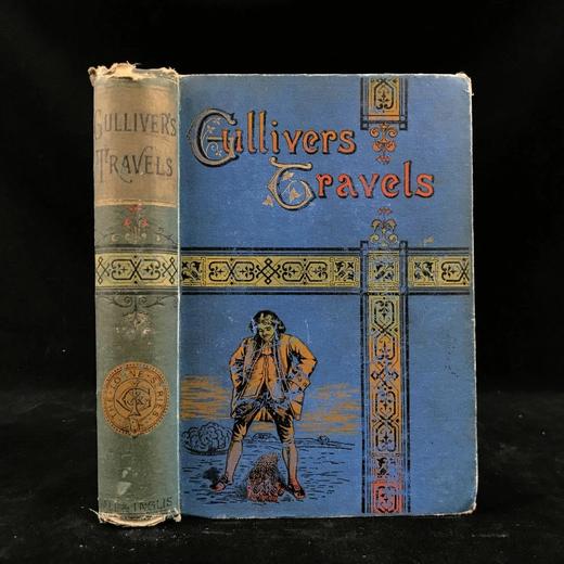 约19世纪后期 斯威夫特《格列佛游记》 1幅插图 漆布精装32开 商品图0