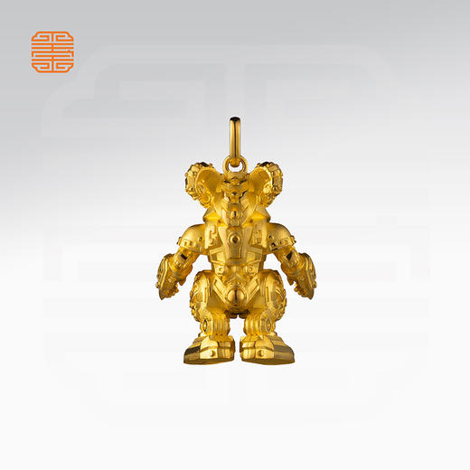玺匠金铺《足金生肖机甲之羊》足金9999 吊坠项链生日礼物 商品图3