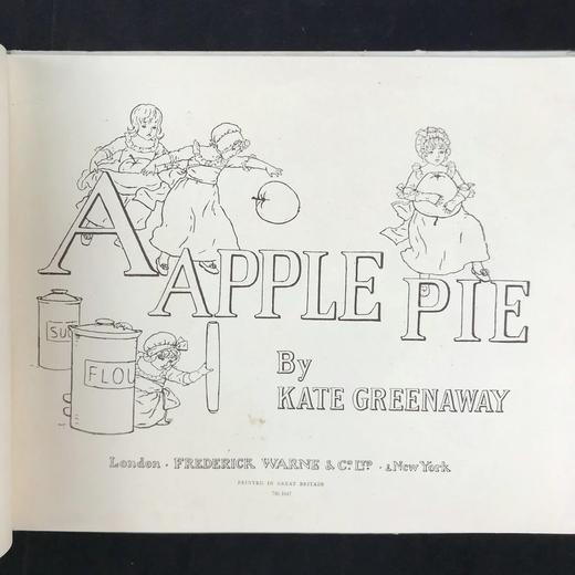 约20世纪早期 凯特·格林纳威《一个苹果派》 20页彩色插图 布脊精装16开 商品图2