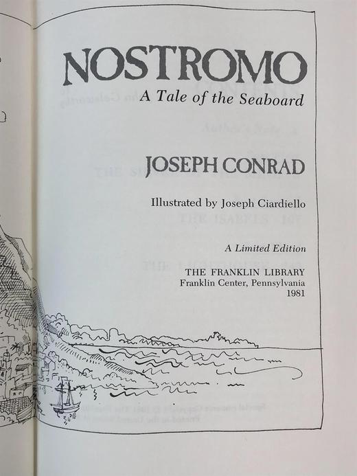 限量版！约瑟夫・康拉德《诺斯特罗莫》 配插图 富兰克林图书馆豪华皮装本 商品图2
