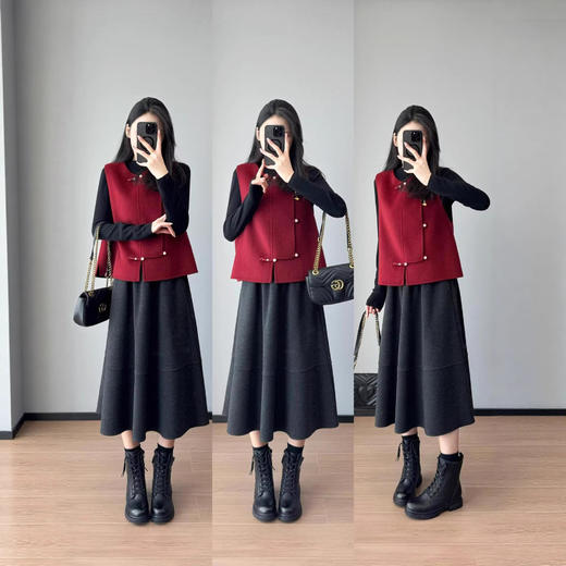 巨洋气羊毛半裙！超显瘦垂顺有型设计感花苞A型羊毛毛呢半裙25秋冬款！ 商品图2