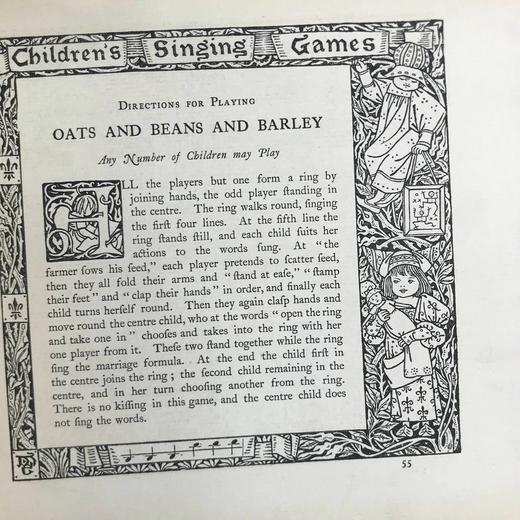 1894年 儿童歌唱游戏乐谱集 70页精美插图 布面精装18开 商品图9