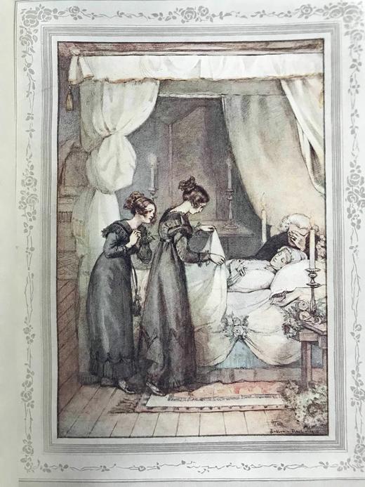 含一枚非常漂亮藏书票工坊特装本！约20世纪早期 盖斯凯尔夫人《克兰福德》 著名女艺术家伊夫林·保罗24幅彩色插图 全真皮精装32开 商品图6