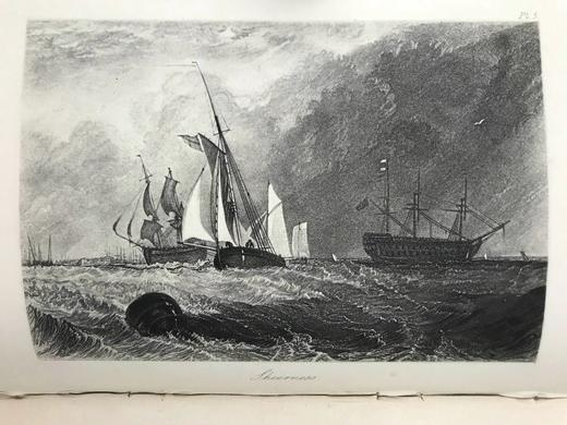 1895年 罗斯金《英国的港口》 透纳13幅插图 漆布精装32开 商品图7