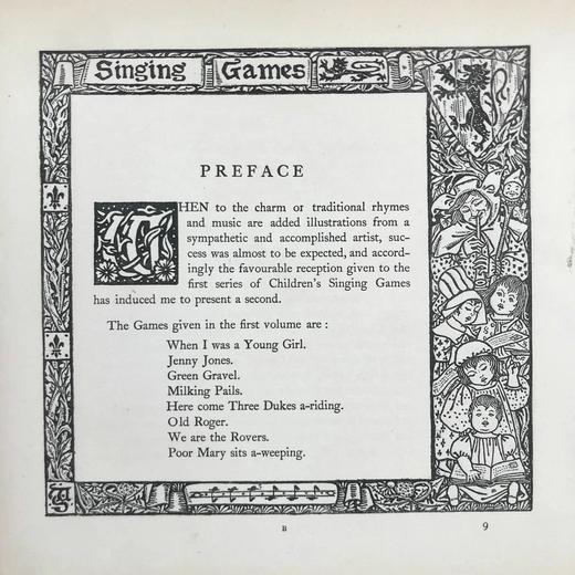 1894年 儿童歌唱游戏乐谱集 70页精美插图 布面精装18开 商品图4