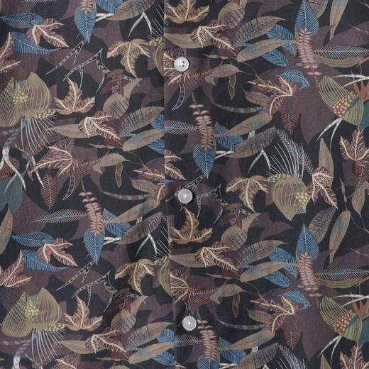 3543SDSA男士秋冬新款痞帅男装简约时尚碎花印花长袖衬衫百搭复古衬衣 商品图3