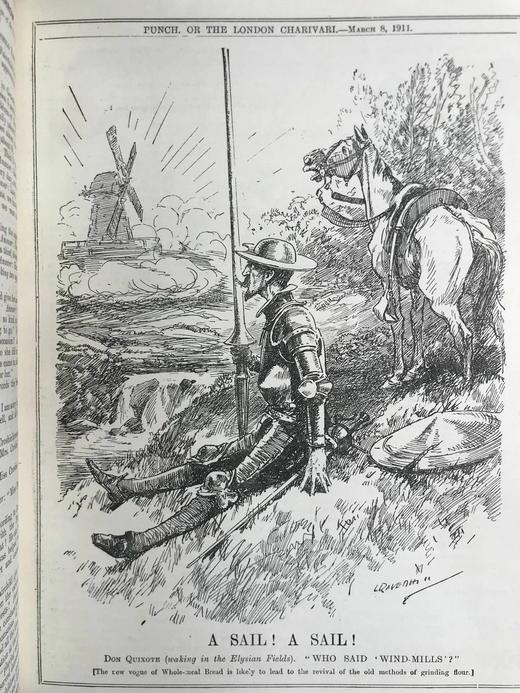 1911年1-6月 英国讽刺漫画杂志《笨拙》 数百幅插图 漆布精装16开 商品图4