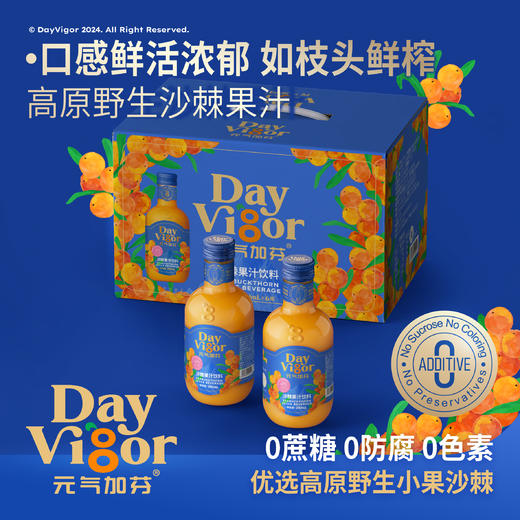 厂家直发-元气加芬沙棘果汁饮料200ml×6瓶装 商品图0