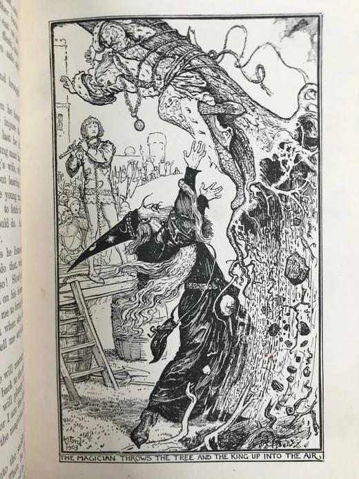 1909年 安德鲁·朗格《深红色童话书》 8幅彩色与大量黑白插图 漆布精装32开 商品图11