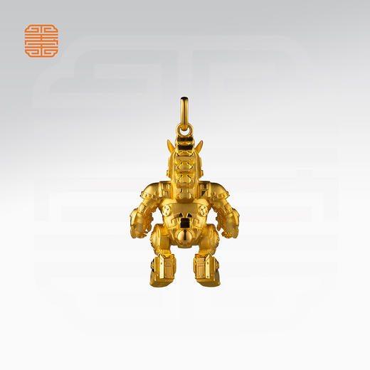 玺匠金铺《足金生肖机甲之马》足金9999 吊坠项链生日礼物 商品图3