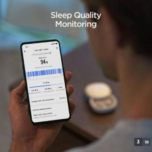 【非影音产品】华米 Zenbuds 智能睡眠耳机耳塞降噪 真无线入耳式闹钟 舒缓声音 超轻巧舒适专业睡眠 入耳式报警检测 商品图4
