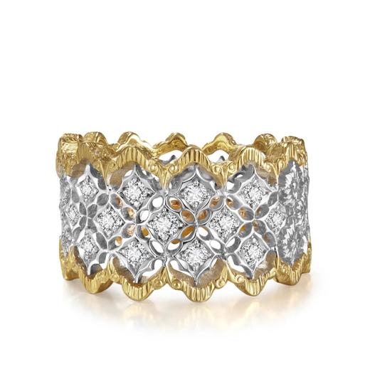 【官价7-8折】原价28800 meini佛罗伦萨高级定制工坊-【东方织锦系列】黄金 天然钻石 手工 低调 品味 戒指 商品图1