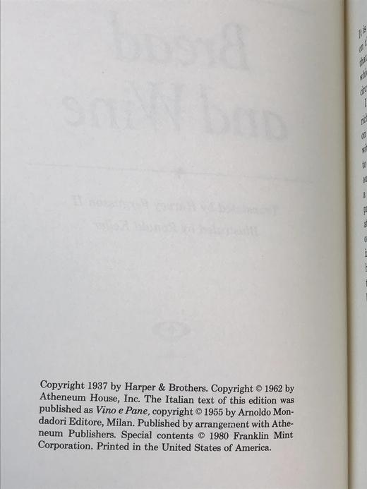 限量版！伊尼亚齐奥・西洛内《面包与酒》 配插图 富兰克林图书馆豪华皮装本 商品图3