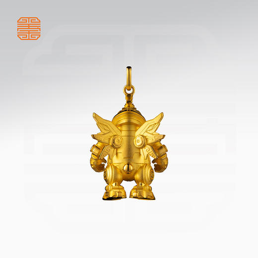 玺匠金铺《足金生肖机甲之鸡》足金9999 吊坠项链生日礼物 商品图3