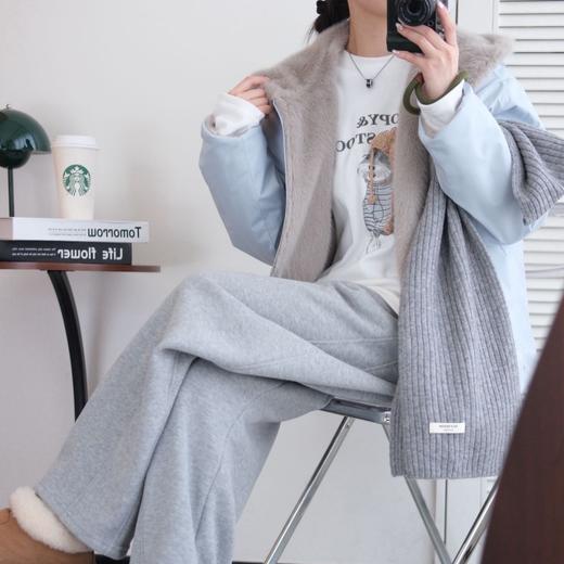 仿貂绒连帽一体保暖外套，外层三防面料，内里水貂绒暖糯亲肤（3-5内天发货） 商品图4