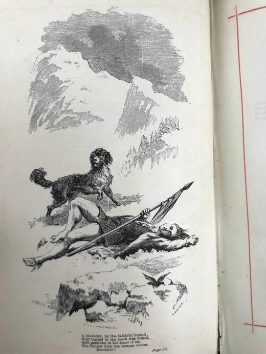 含纹章式藏书票，1880年 朗费罗诗集 配多幅插图 全真皮精装32开 商品图12