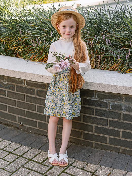 拼接碎花连衣裙 商品图2