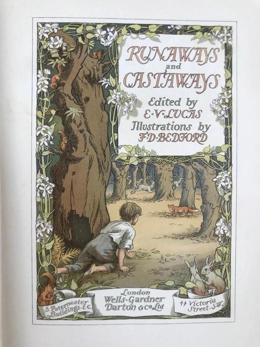 1908年 卢卡斯儿童故事集《远走高飞》 约20幅插图 漆布精装32开 商品图3