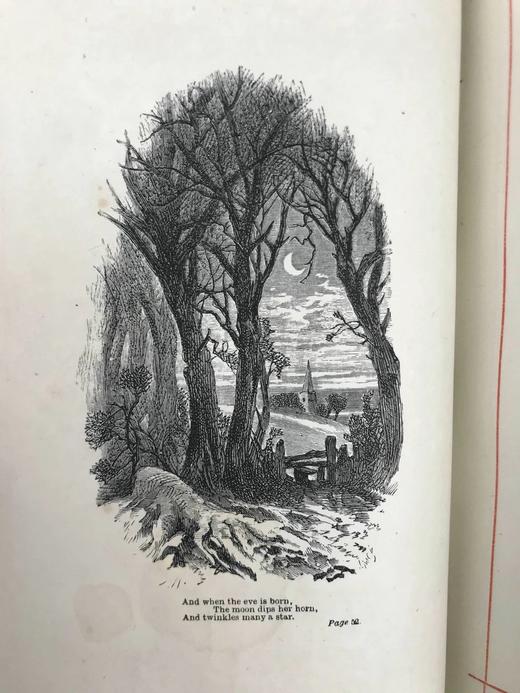 含纹章式藏书票，1880年 朗费罗诗集 配多幅插图 全真皮精装32开 商品图10