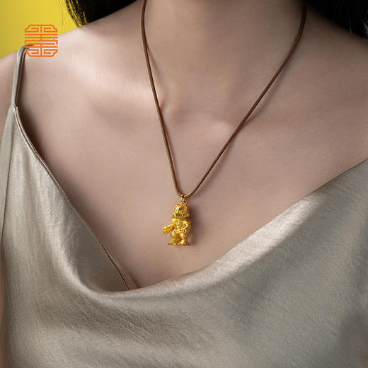 玺匠金铺《足金生肖机甲之狗》足金9999 吊坠项链生日礼物 商品图6