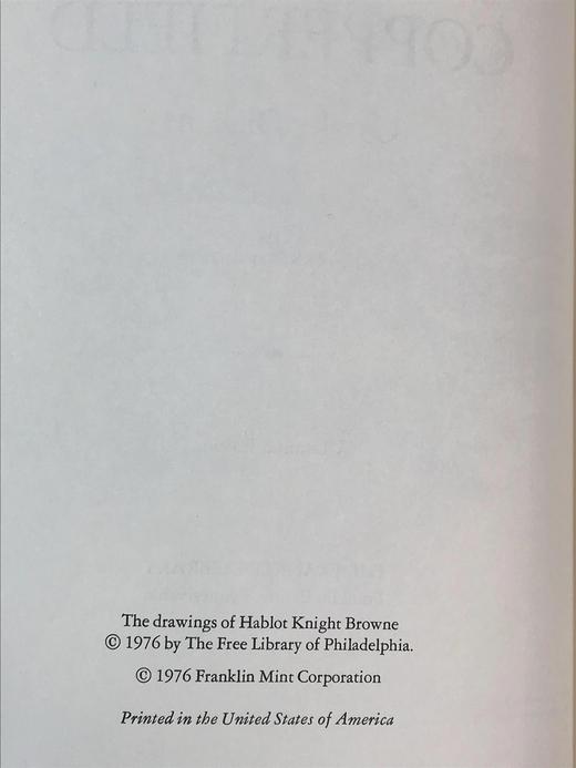 限量版！含藏书票 查尔斯・狄更斯《大卫・科波菲尔》 配插图 富兰克林图书馆豪华皮装本 商品图4