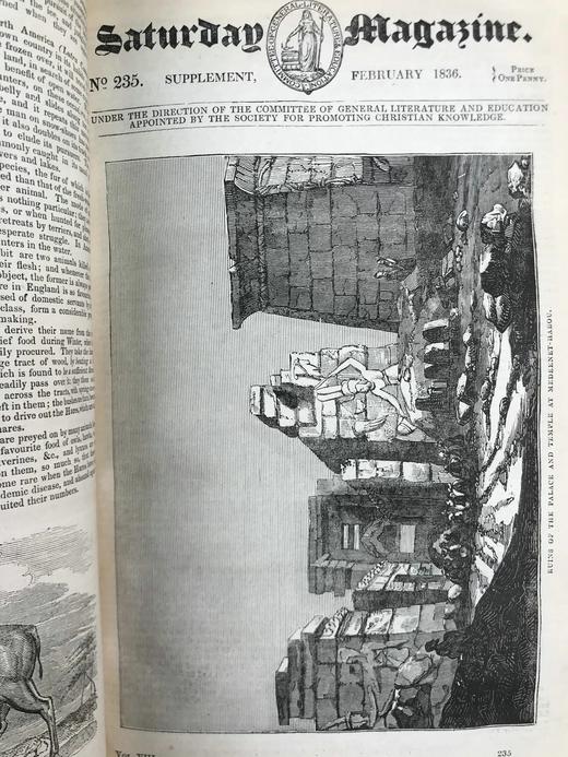 1836年1~6月 星期六杂志 配大量版画插图 布脊精装16开 商品图13