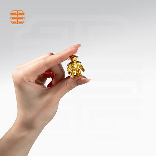 玺匠金铺《足金生肖机甲之牛》足金9999 吊坠项链生日礼物 商品图5