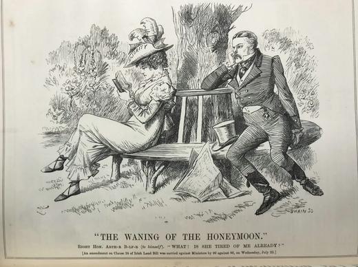 含中国内容！1896年7~12月 英国讽刺漫画杂志《笨拙》 数百幅插图 漆布精装16开 商品图12