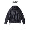25208SDSA秋冬新款痞帅男装褶皱下摆松紧设计拉链立领连帽夹克外套百搭 商品缩略图5