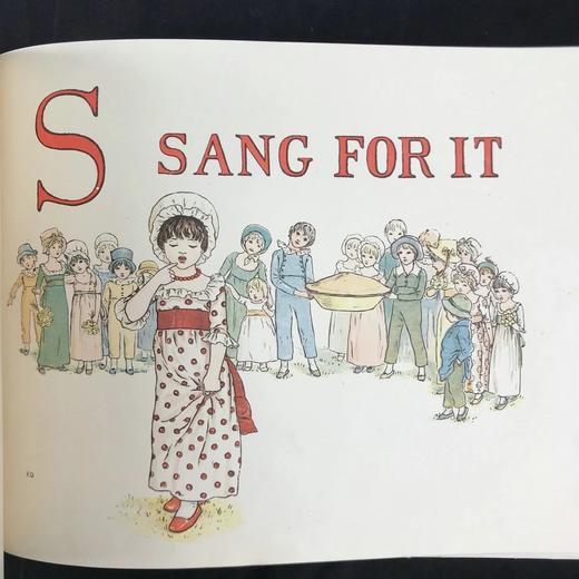 约20世纪早期 凯特·格林纳威《一个苹果派》 20页彩色插图 布脊精装16开 商品图6