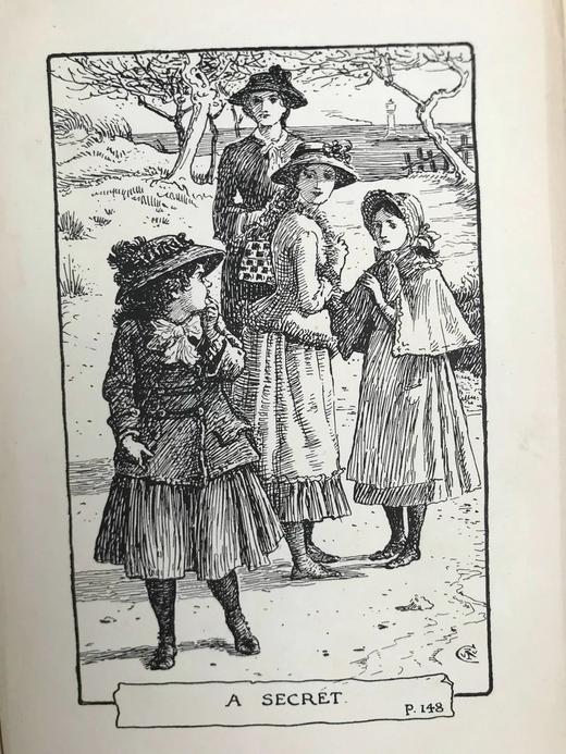 1889年 莫尔斯沃思夫人《教区牧师的孩子们》 沃尔特克兰7幅插图 漆布精装32开 商品图10