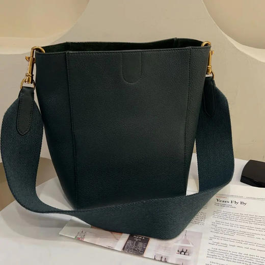 Celine Sangle 墨绿 牛皮 小号 水桶包 商品图1
