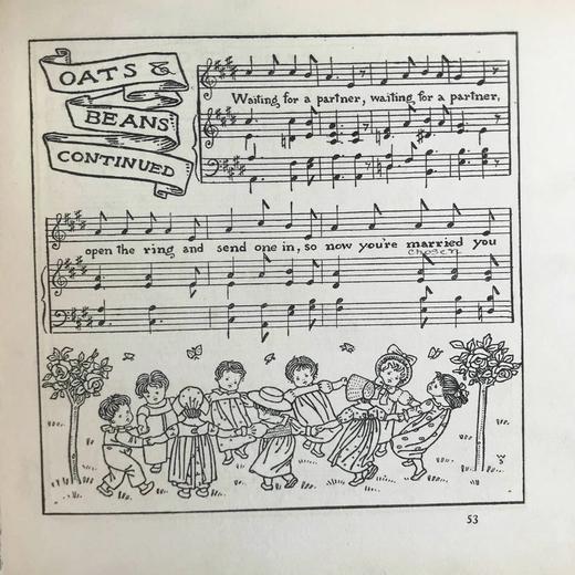 1894年 儿童歌唱游戏乐谱集 70页精美插图 布面精装18开 商品图10