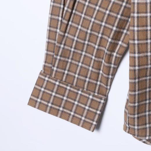 24628-1SDSA秋冬新款痞帅男装简约撞色格纹格子设计长袖衬衫百搭休闲衬衣 商品图4