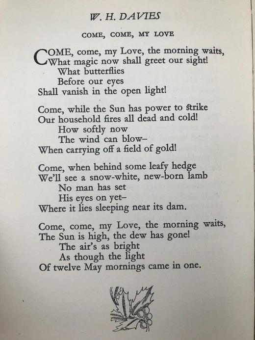 约翰·奥斯丁插图 1925年诗歌佳作选 布面精装32开 商品图8