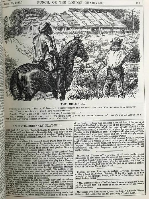 1883年 英国讽刺漫画杂志《笨拙》 数百幅插图 漆布精装16开 商品图12