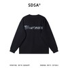 SDSA男士秋冬新款痞帅男装美式重磅撞色印花字母圆领长袖T恤百搭 商品缩略图4
