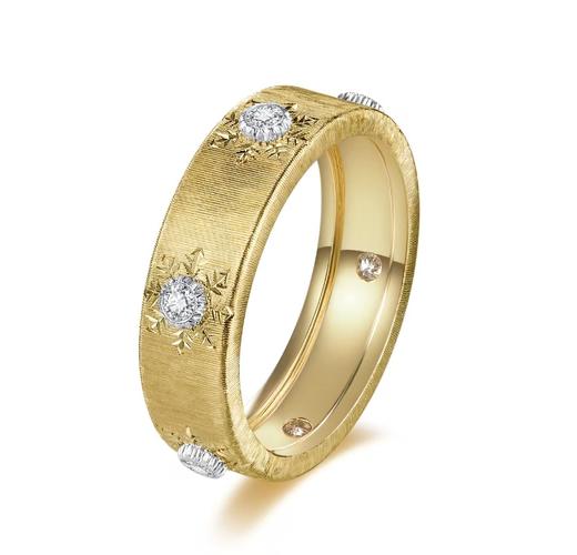 【官价7-8折】meini佛罗伦萨高级定制工坊-【皇家锦缎系列】 戒指 耳钉 项链 黄金 天然钻石 商品图6