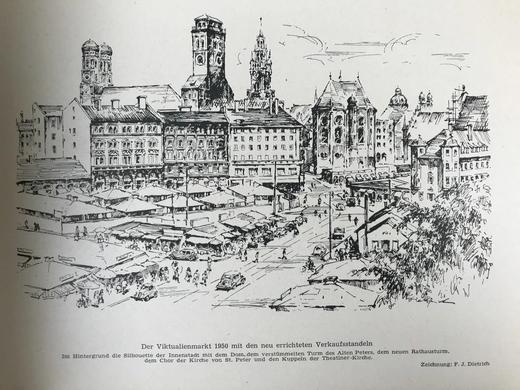 【德语】约20世纪中早期 欧洲城市建筑风光手稿画集 漆布精装大16开 商品图12