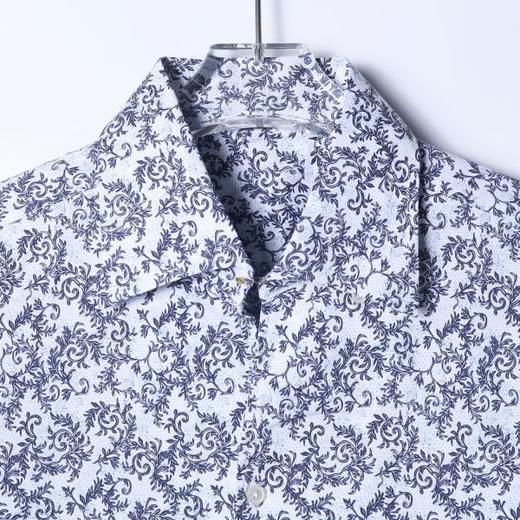 1556SDSA男士秋冬新款痞帅男装潮牌时尚撞色碎花设计长袖衬衫百搭简约 商品图2