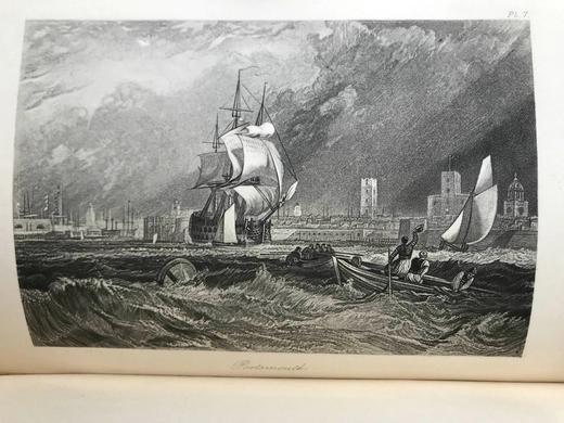 1895年 罗斯金《英国的港口》 透纳13幅插图 漆布精装32开 商品图9