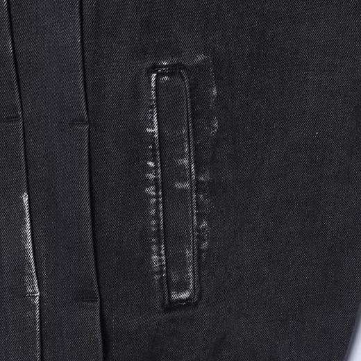 KY004SDSA男士秋冬新款痞帅男装潮牌撞色印花褶皱翻领牛仔夹克外套百搭 商品图3