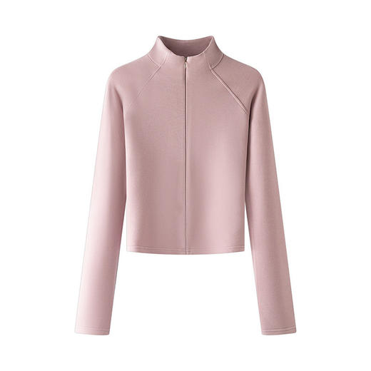 「自」全新升级【铂金会员137/天猫179/差价42】(04706)洛诗琳膨体德绒保暖上衣2025秋冬立领半拉链修身打底衫女 商品图4