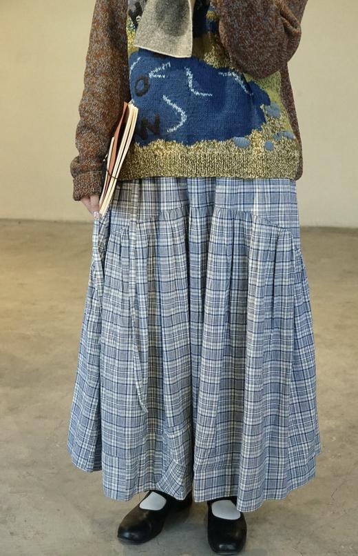 Story mfg蓝格纹半裙 商品图10