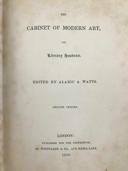 1836年 现代艺术赏析 24幅原品版画插图 漆布精装32开 商品图5
