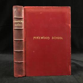 含一枚非常漂亮藏书票工坊特装本！约20世纪早期 盖斯凯尔夫人《克兰福德》 著名女艺术家伊夫林·保罗24幅彩色插图 全真皮精装32开