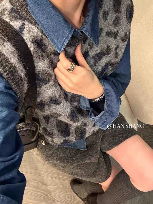 豹纹牛仔两件套 商品图3