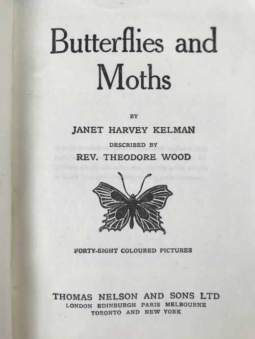 约20世纪早期 蝴蝶与飞蛾图鉴 48幅彩色插图 漆布精装32开 商品图3